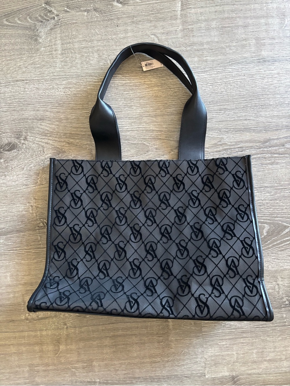 NWT Victoria's Secret | Black Pattern Monogram Tote Bag